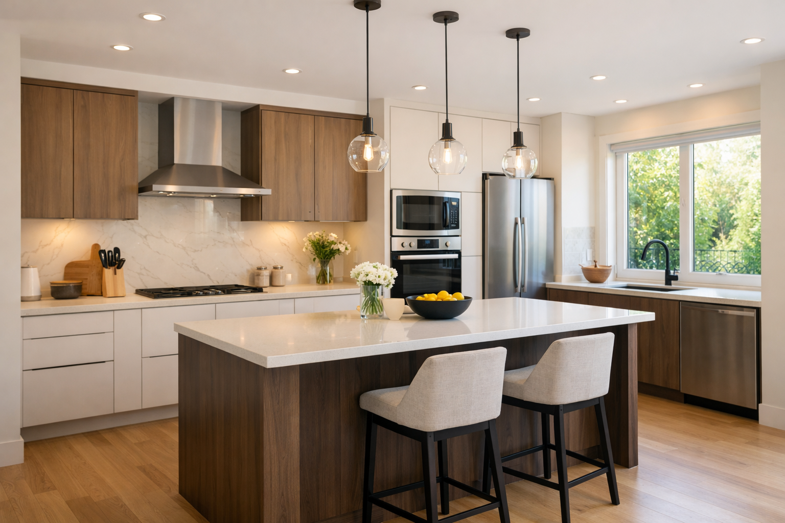 Prostorný kuchyňský ostrůvek